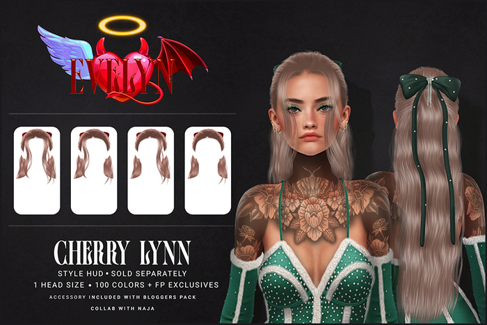[Evelyn] Cherry Lynn Hairstyle (Color Pack)