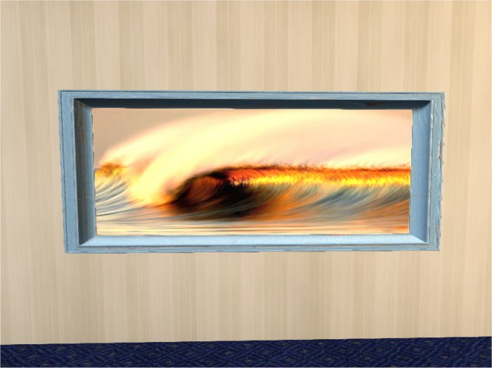 The Wave {Shabby Blue} Framed Print