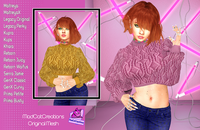 MCC - woman - Its a Bright Day Knit Bulky Sweater w HUD