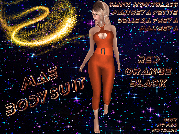 ~✯SD✯~ MAE BODYSUIT [RED ORANGE BLACK]