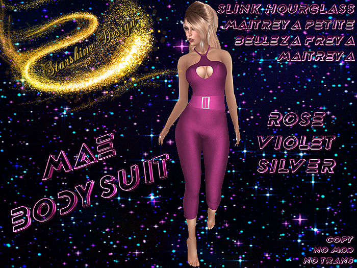 ~✯SD✯~ MAE BODYSUIT [ROSE VIOLET SILVER]