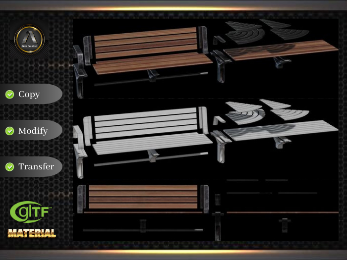 PBR Material & Modular street bench/seating.