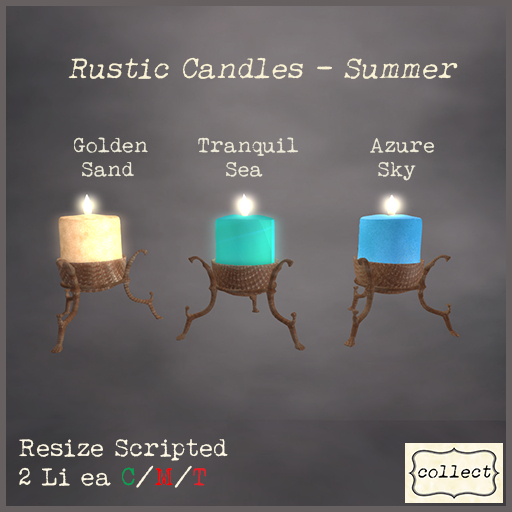 Rustic Candles - Summer Set { collect }