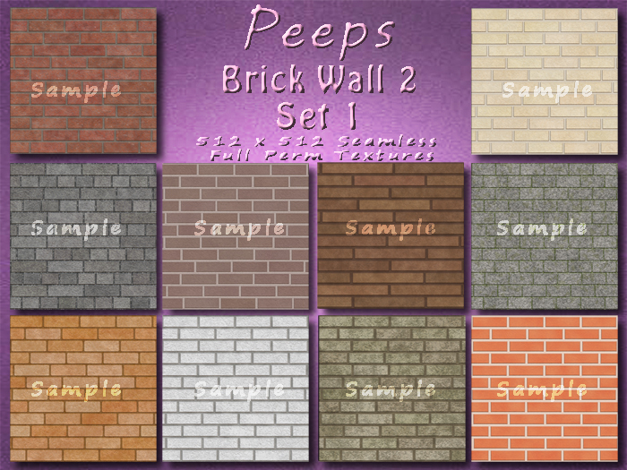 Peeps Textures Brick Wall 2 Set 1