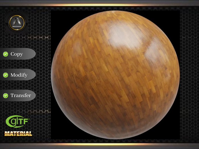 PBR Material. Diagonal parquet