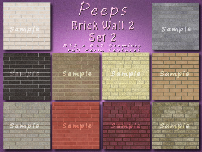 Peeps Textures Brick Wall 2 Set 2