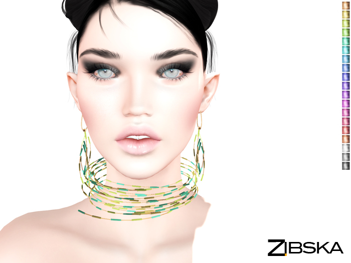 Zibska [Archive] ~ Nyssa color change collar and earrings