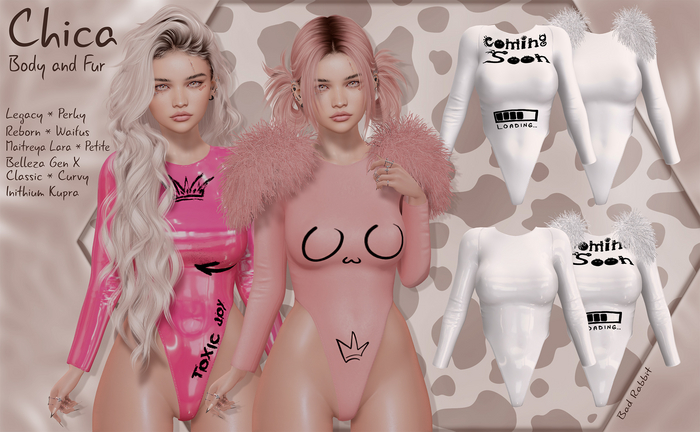 .:Bad Rabbit:. Chica Body White SET