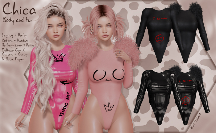 .:Bad Rabbit:. Chica Body Black SET