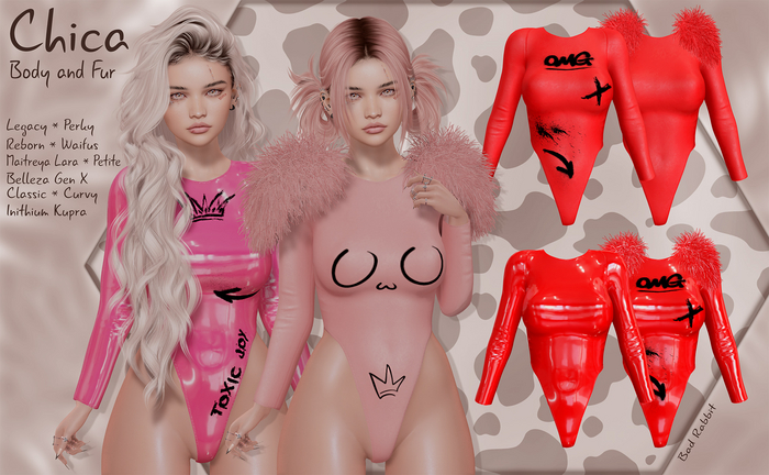 .:Bad Rabbit:. Chica Body Red SET
