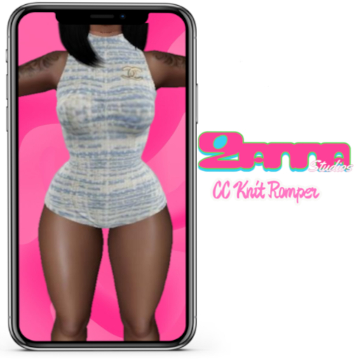 zm cc blue & white romper