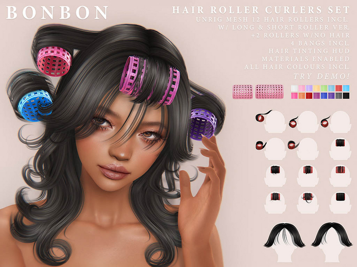 (DEMO) bonbon - hair roller curlers set