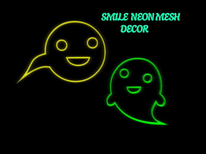 SMILE NEON MESH DECOR
