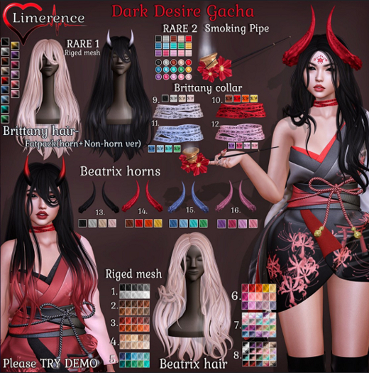 #5{Limerence} Beatrix hair-Colours1