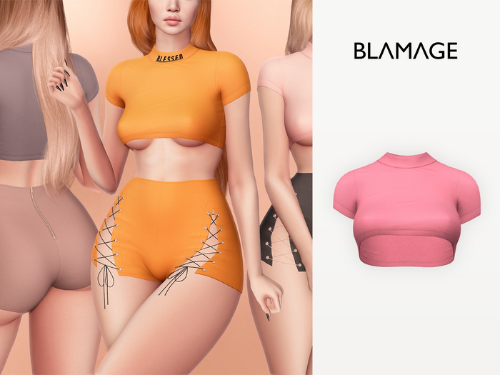 Blamage - Blessed Crop Top - Pink