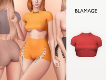 Blamage - Blessed Crop Top - Red