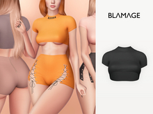 Blamage - Blessed Crop Top - Black