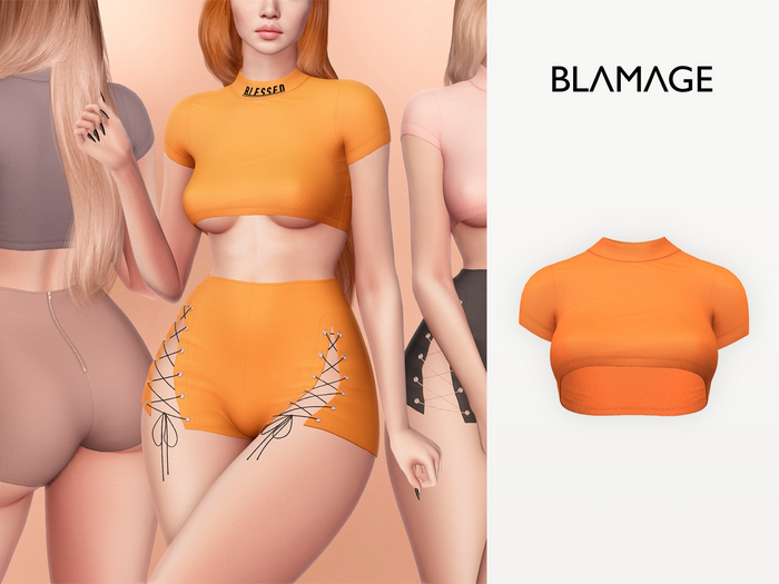 Blamage - Blessed Crop Top - Orange