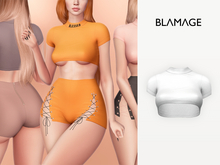 Blamage - Blessed Crop Top - White
