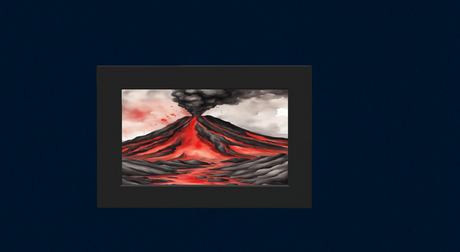 Second Life Marketplace - Painting : Volcano/ mesh frame