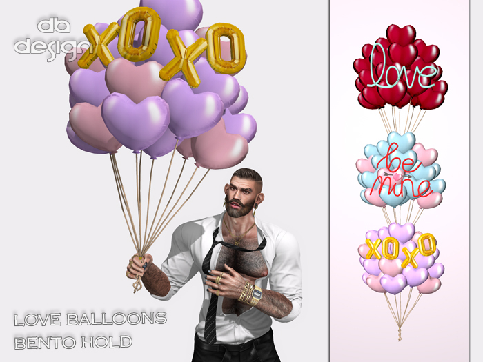 ::db:: XOXO Balloons purple-rose (add)