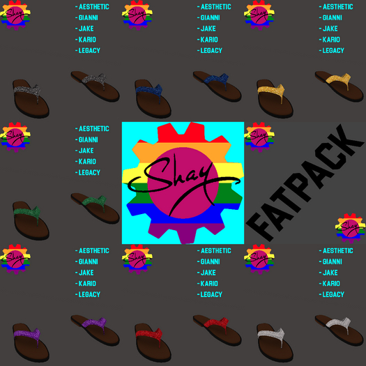 Glitter Flip Flops Fatpack