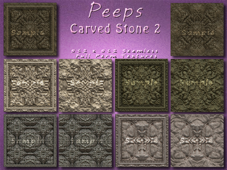 Second Life Marketplace - Peeps Textures Carved Stone 2