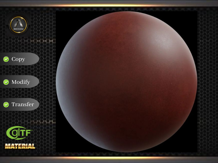 PBR Material. Leather red 03.