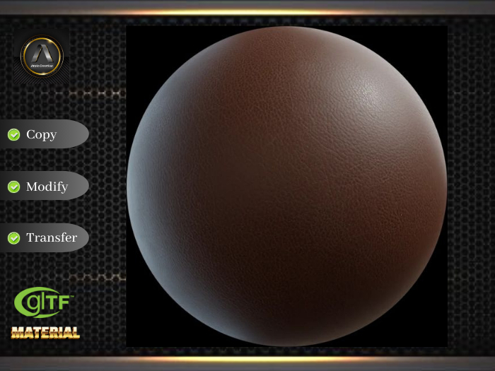 PBR Material. Leather red 02.