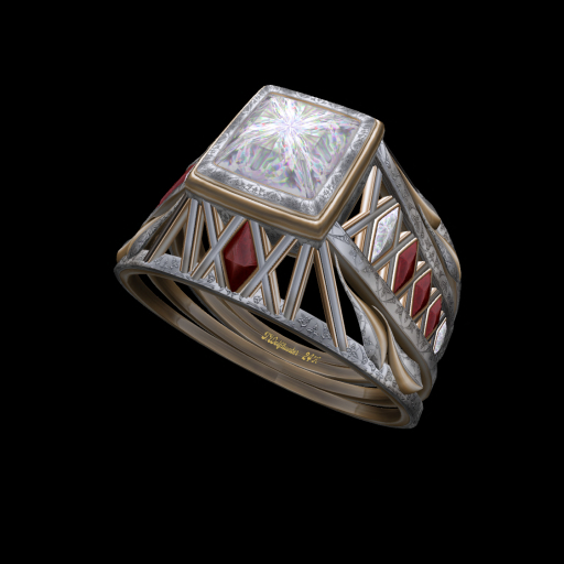 Diamond Box Dinner Ring TW - R