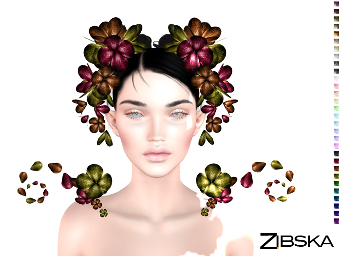 Zibska ~ Ortensia Deux color change headpiece and shoulders