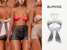 Blamage - Fleur Scarf Top - Gray