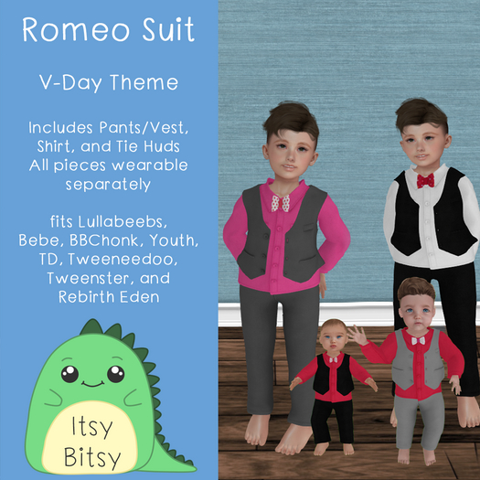 Itsy Bitsy Romeo Suit V-Day Theme Set