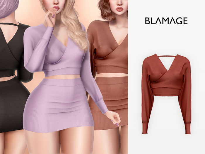 Blamage - Cuddle Sleeve Top - Rust