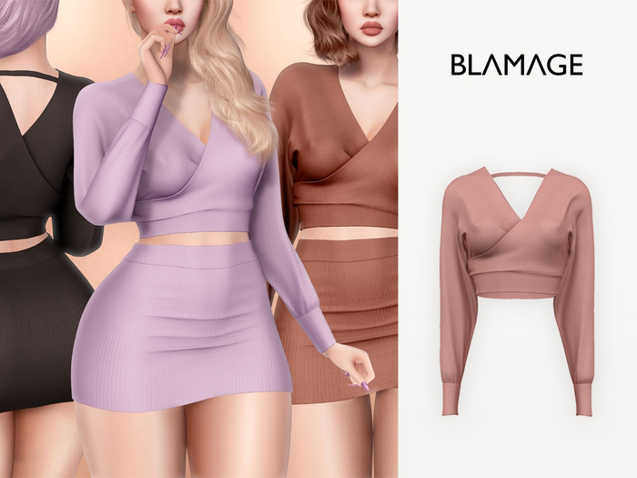 Blamage - Cuddle Sleeve Top - Blush