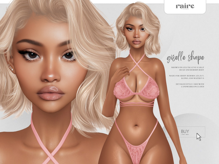 raire. giselle shape | lelutka evo x lilly head