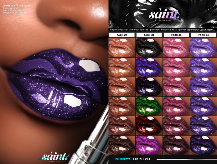 ! #saint. x evox - funfetti lip elixir (fatpack)