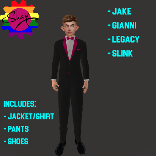 Tux Black w/ Pink
