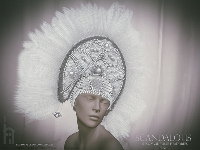 Scandalous Vaudeville Headdress (BLANC)
