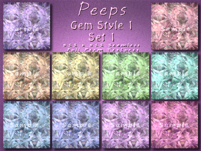 Peeps Textures Gem Style 1 Set 1