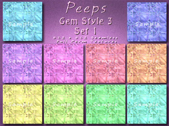Peeps Textures Gem Style 3 Set 1
