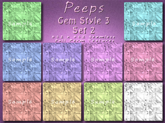 Peeps Textures Gem Style 3 Set 2