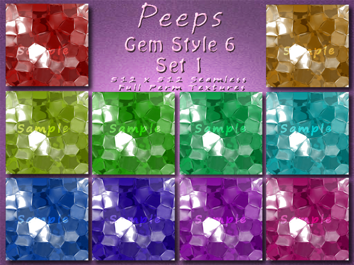 Peeps Textures Gem Style 6 Set 1