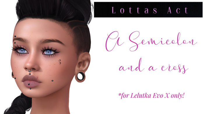 Samicolan Box Second Life Marketplace - Lottas Act Tattoo :: Face ::evox :: Semicolon ...
