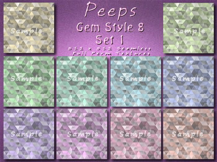 Peeps Textures Gem Style 8 Set 1