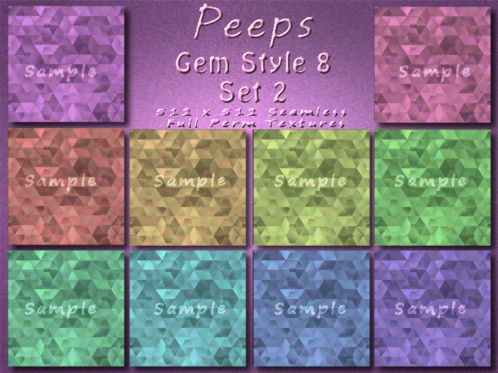 Peeps Textures Gem Style 8 Set 2