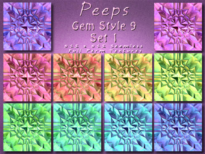 Peeps Textures Gem Style 9 Set 1