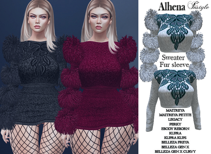 InStyle - Alhena Terry sweater & Fur sleeve v2