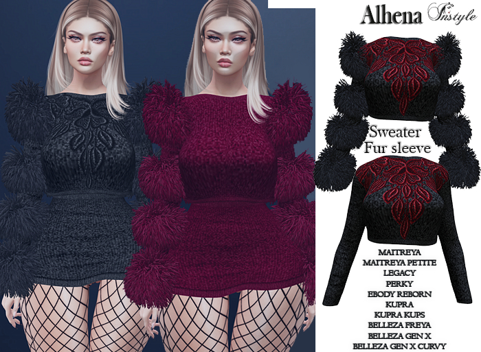 InStyle - Alhena Terry sweater & Fur sleeve v5