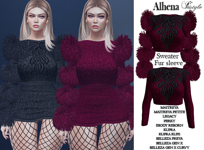 InStyle - Alhena Terry sweater & Fur sleeve v7